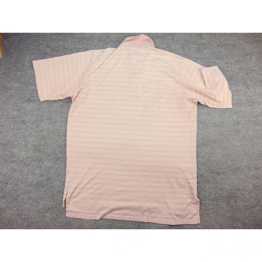 Polo Ralph Lauren Polo Shirt Mens XL Short Sleeve Pink Striped Preppy Golf 2841